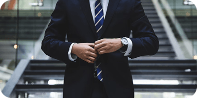 Professional in business attire